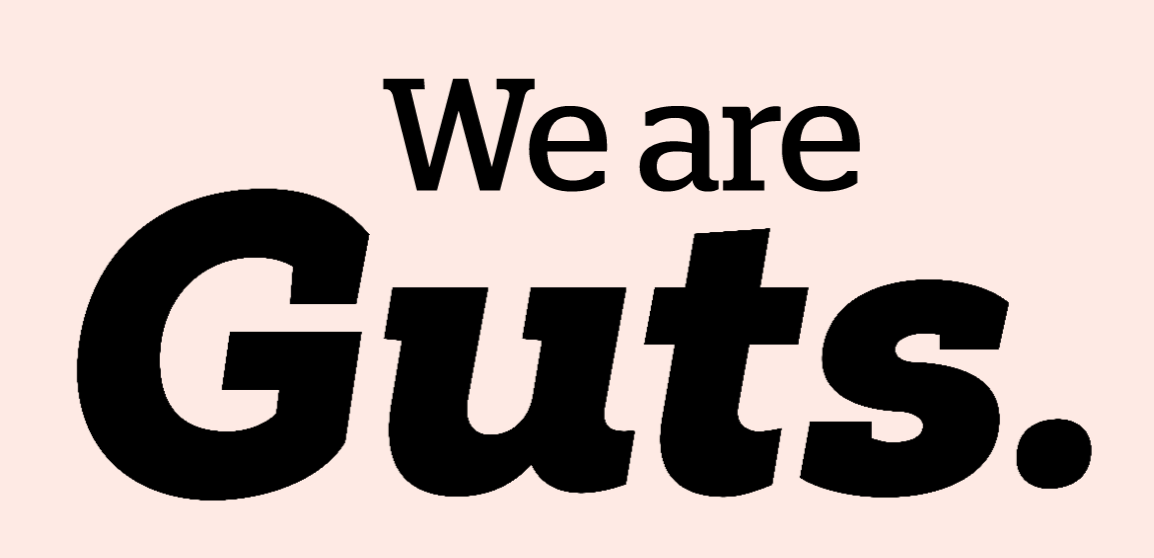 We are guts graphic. | gutscreative | Brand Strategy Agency